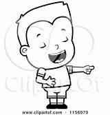 Boy Laughing Pointing Cartoon Clipart Coloring Drawing Vector Cory Thoman Outlined Getdrawings Royalty Collc0121 sketch template
