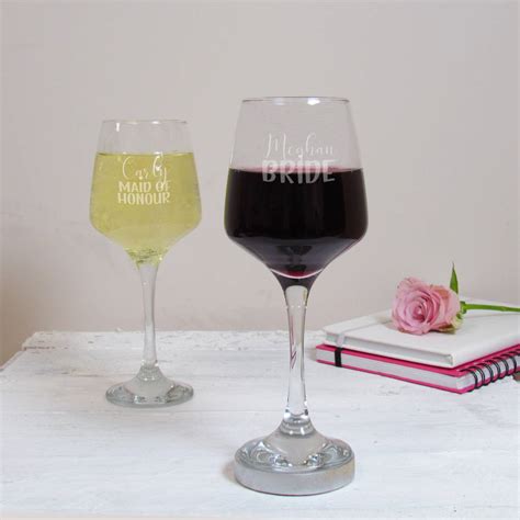Personalised Wine Glass Bride By Perfect Personalised Ts