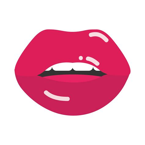 pop art mouth and lips red kissing sexy girl lips flat icon design