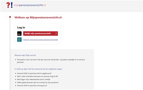 anbinden inserent petition mijnpensioenoverzicht nl inloggen met digid steuerzahler griff rost