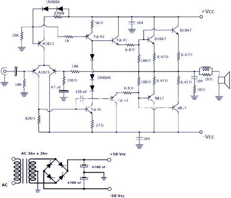 power amplifier schematic diagram pcb design