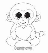 Beanie Coloring Pages Boo Ty Boos Printable Colouring Baby Sheets Babies Duke Kids Casanova Print Book Color Party Beanies Valentine sketch template