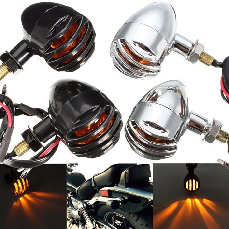 pcs  amber motorcycle turn signal indicator lights lamp  harley alexnldcom
