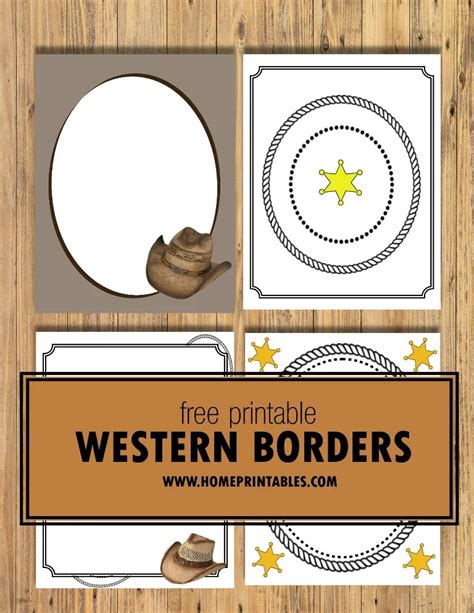 printable western borders    designs