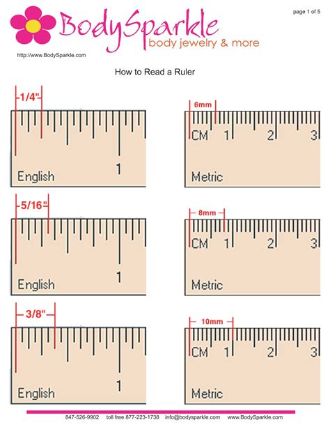 read  ruler worksheet