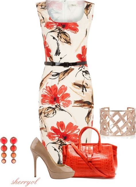 looks chic looks style my style floral outfit floral dress work