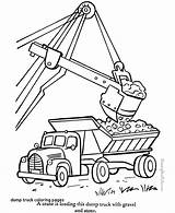 Construction Coloring Pages Truck Getcolorings Printable Color sketch template