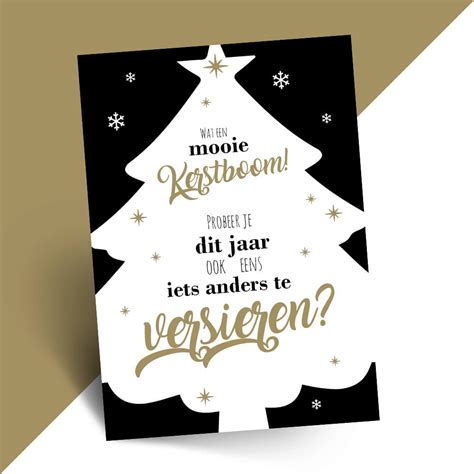 grappige kerstkaart versieren