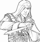 Creed Colorir Coloriage Assassin Altair Twist Lychee Imprimir sketch template