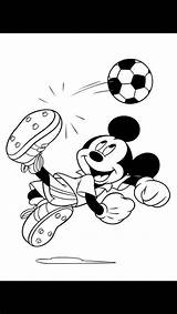 Mickey Mouse Coloring Pages Soccer Football Choose Board sketch template