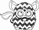 Furby Coloriage Animaux Fantastiques Gratuitement Surpris Getcolorings Raskrasil sketch template