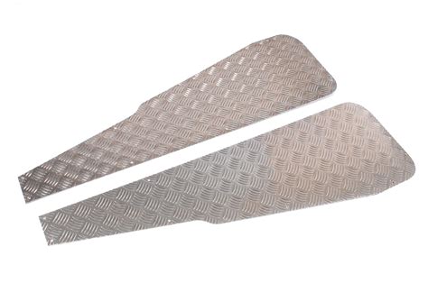 chequer wing protectors front mm aluminium  vent pair ll aftermarket rimmer bros