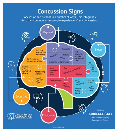 concussion infographics fact sheets brain injury association
