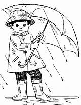 Coloring Pages Rain Rainy Drawing Weather Printable Kids Getdrawings sketch template