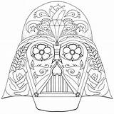 Darth Mandalas Skulls Getcolorings sketch template