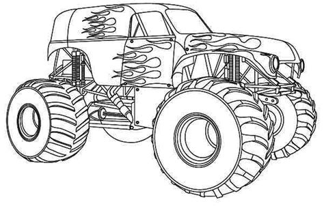 ms bigfoot monster truck coloring page  malebogcolorbook