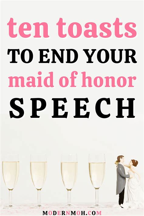 10 Sentimental Maid Of Honor Speech Ending Toasts In 2020