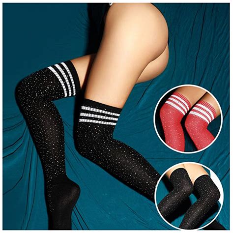 Manufacturer Women S Stripe Sexy Over The Knee High Socks