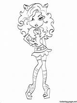 Clawdeen Pages Monster Coloring High Getcolorings Wolf sketch template