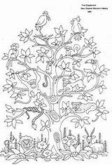 Tree Coloring Embroidery Life Patterns Pages Printable Colouring Colour Vintage Fabric Transfers Quilling Stitch Cross Machine Hand Book sketch template