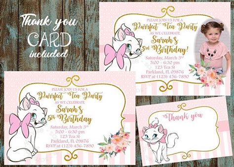 marie invitation marie aristocats invitation marie