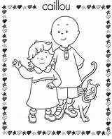 Caillou Coloring Friends Advertisements sketch template