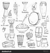 Traditional Percussion Drums Imageric sketch template