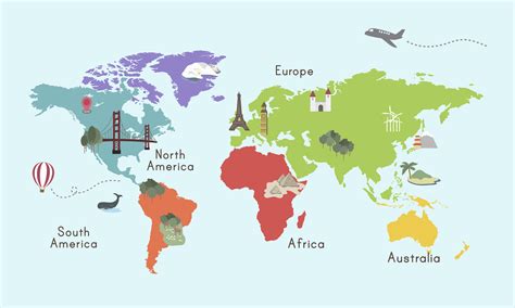 illustration  world map isolated   vectors clipart