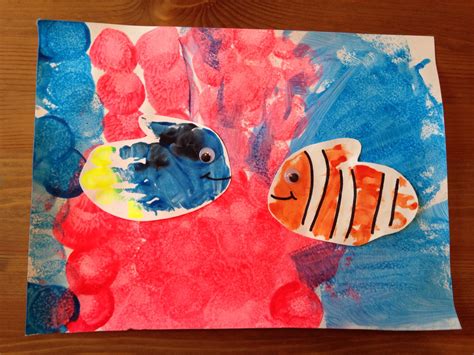 finding nemo craft fish handprint craft ocean craft preschool