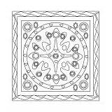 Rectangle Coloring Mandala sketch template