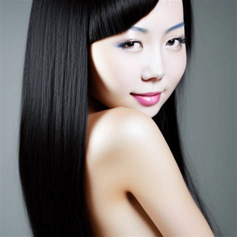 Beautiful Chinese Black Haired Girl Graphic · Creative Fabrica