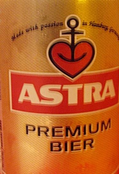 photo  astra premium bier beer label