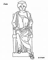 Juno Hera Romeinse Romeinen Griekse Kleurplaten Grieken Goden Godin Tijd Hemels Romein Geschiedenis Kleuren sketch template