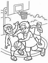 Playing Coloring Pages Kids Children Getdrawings sketch template