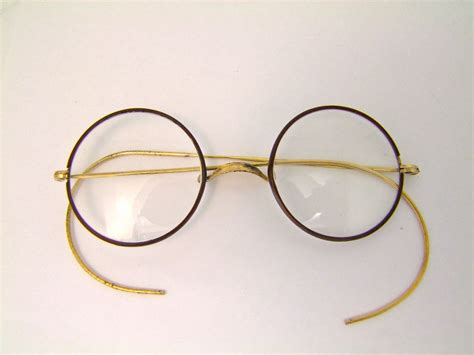 Antique Gold Filled Vintage Eyeglasses Round Copper Color Etsy