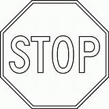 Stop Sign Printable Color Clip Template sketch template