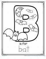 Preschool Worksheets Printable Alphabet Tracing Kindergarten Activities Letter Halloween Worksheet Printables Bats Bat Coloring Letters Pre Fall Learning Kids Theme sketch template