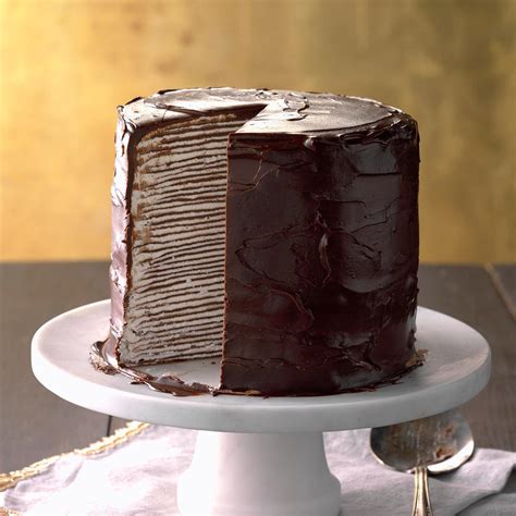 Decadent Chocolate Crepe Cake Recipe Taste Of Home