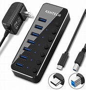 USB-HUB206BK に対する画像結果.サイズ: 177 x 185。ソース: www.newegg.com