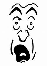 Coloring Afraid Face Funny Draw Emotion Vector Characters Edupics Part Worddreams Large His Pngfind sketch template