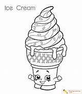 Ice Cream Coloring Cone Kids sketch template