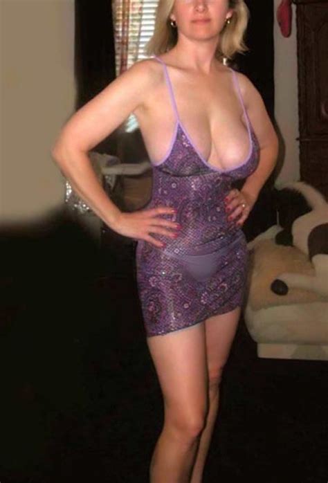 real cougar wife dressed slutty in public
