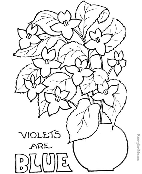 cute flower coloring sheets