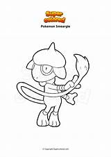 Pokemon Smeargle Supercolored Dibujo Murkrow Diglett sketch template