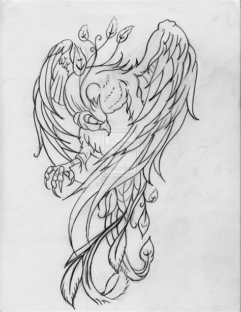 phoenix tattoo design  greendeviantartcom  atdeviantart bird