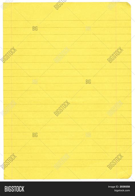 yellow lined paper image photo  trial bigstock
