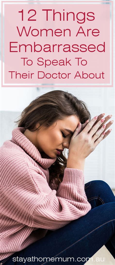 12 things women are embarrassed to speak to their doctor about