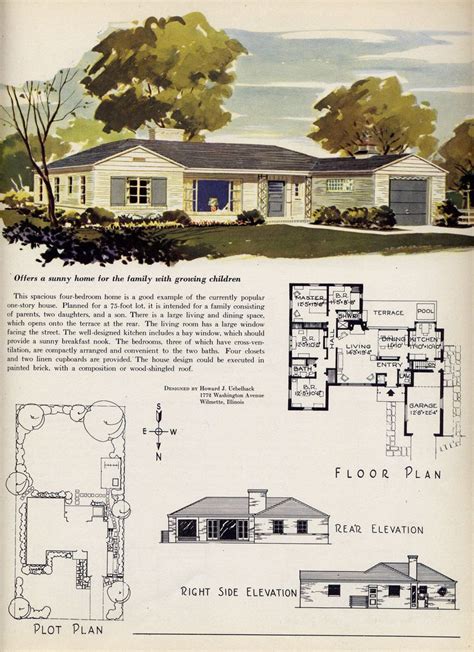mid century retro house  floorplan house plans  pictures  house plans mid