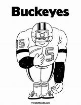 Coloring Buckeyes Pages Ohio State Football Template Player sketch template
