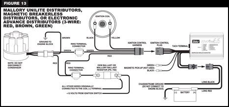 mallory unilite distributor wiring diagram mallory  mallory